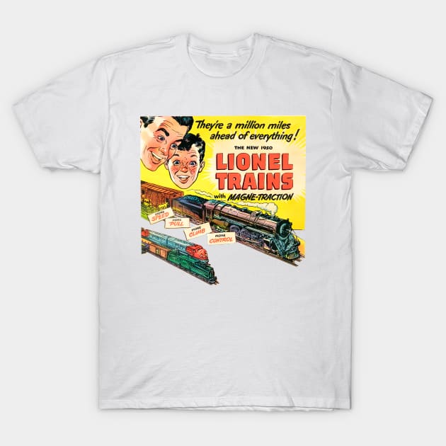 Lionel Trains Graphic Advertising Vintage Retro T-Shirt by REVISTANGO